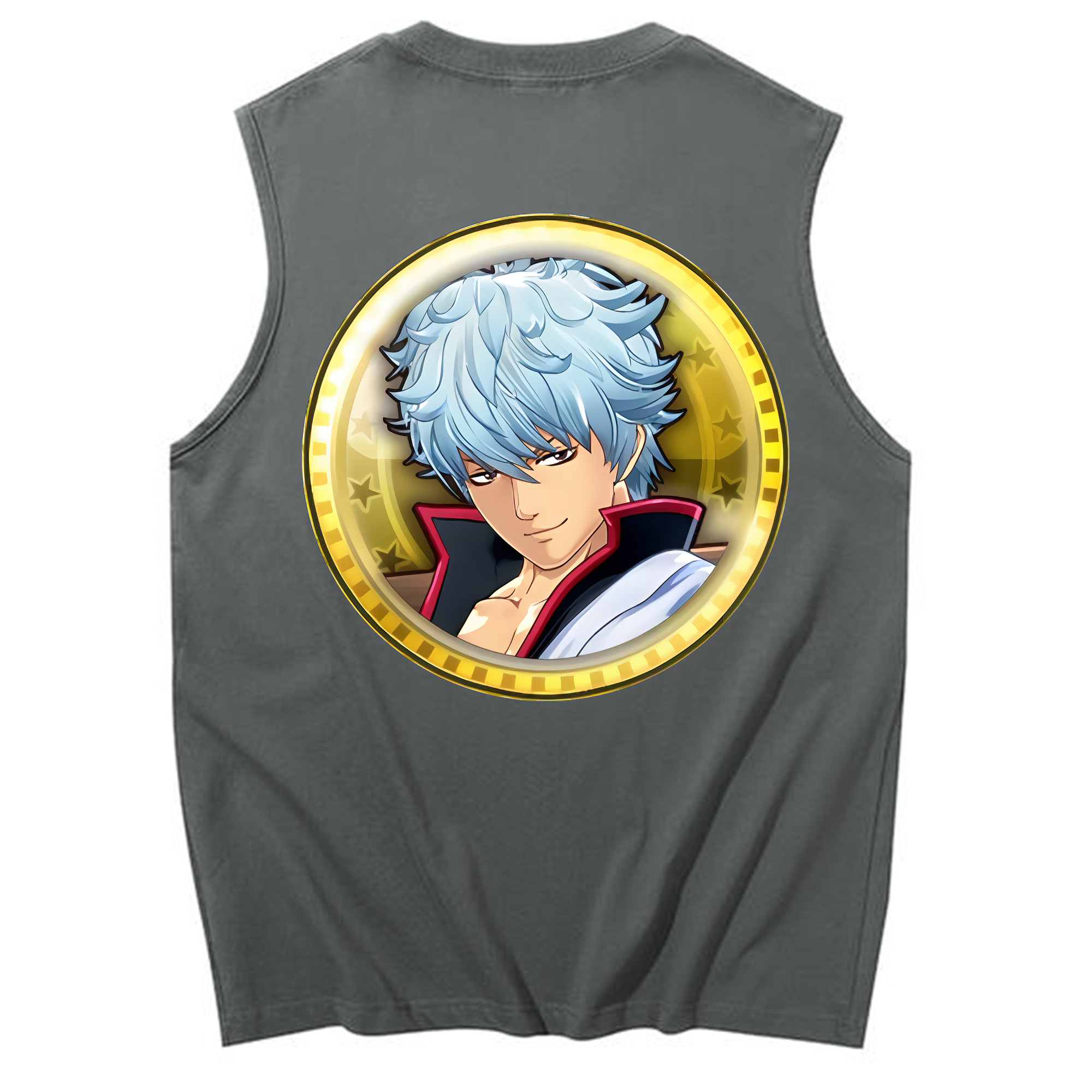 （画像用） ぎんたま 坂田銀時（さかたぎんとき） 神楽 志村新八（しむら しんぱち） GINTAMA Sakata Gintoki Kagura Shimura Shinpachi コットン100％タンクトップ（背面プリント）